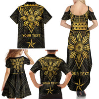 Personalised Philippines Independence Day Family Matching Summer Maxi Dress and Hawaiian Shirt Filipinos Sun Star Tribal LT05 - Polynesian Pride