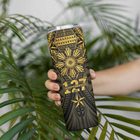Personalised Philippines Independence Day Skinny Tumbler Filipinos Sun Star Tribal