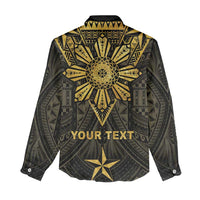 Personalised Philippines Independence Day Women Casual Shirt Filipinos Sun Star Tribal