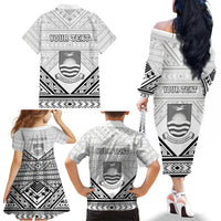 Personalised Kiribati Gospel Day Family Matching Off The Shoulder Long Sleeve Dress and Hawaiian Shirt Coat Of Arms Polynesian Pattern LT05 - Polynesian Pride
