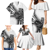 Solomon Islands Nguzunguzu Family Matching Mermaid Dress and Hawaiian Shirt Polynesian Tribal Pattern LT05 - Polynesian Pride