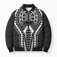 Philippines Batok Tribal Inspired Tattoo Black Bomber Puffer Jacket LT05 Unisex Black - Polynesian Pride