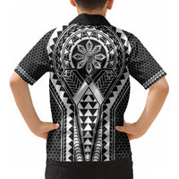 Philippines Batok Tribal Inspired Tattoo Black Kid Hawaiian Shirt LT05 - Polynesian Pride