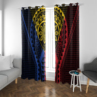 Philippines Batok Tribal Inspired Tattoo Window Curtain LT05 With Grommets Multicolor - Polynesian Pride