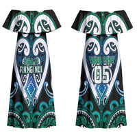 Custom Aotearoa Ngati Ranginui Couples Matching Off Shoulder Maxi Dress and Hawaiian Shirt Maori Tribal Pattern LT05 - Polynesian Pride