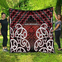Aotearoa Mana Motuhake Quilt Poutama With Maori Pattern - Polynesian Pride