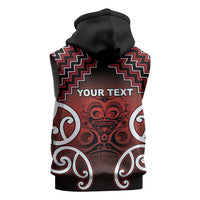 Personalised Aotearoa Mana Motuhake Sleeveless Zip Hoodie Poutama With Maori Pattern - Polynesian Pride