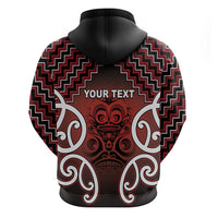 Personalised Aotearoa Mana Motuhake Zip Hoodie Poutama With Maori Pattern - Polynesian Pride