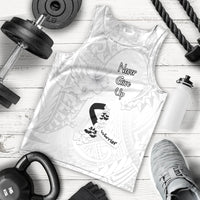 Lung Cancer Awareness Men Tank Top Never Give Up Polynesian Style LT05 - Polynesian Pride