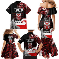 Aotearoa Toitu He Whakaputanga Family Matching Mermaid Dress and Hawaiian Shirt Toitu Te Tiriti O Waitangi LT05 - Polynesian Pride
