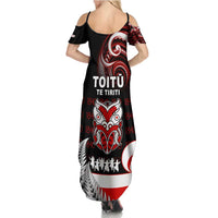 Aotearoa Toitu He Whakaputanga Summer Maxi Dress Toitu Te Tiriti O Waitangi LT05 - Polynesian Pride