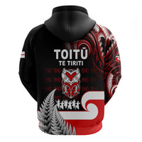 Aotearoa Toitu He Whakaputanga Zip Hoodie Toitu Te Tiriti O Waitangi LT05 - Polynesian Pride