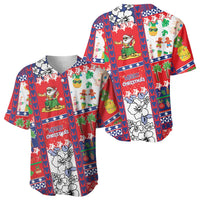 Wallis And Futuna Christmas Baseball Jersey Festive Beach Vibes - Polynesian Pride