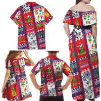 Wallis And Futuna Christmas Family Matching Off Shoulder Maxi Dress and Hawaiian Shirt Festive Beach Vibes LT05 - Polynesian Pride