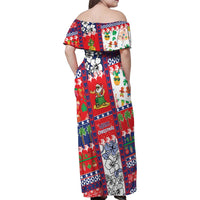 Wallis And Futuna Christmas Family Matching Off Shoulder Maxi Dress and Hawaiian Shirt Festive Beach Vibes LT05 - Polynesian Pride