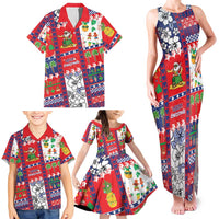 Wallis And Futuna Christmas Family Matching Tank Maxi Dress and Hawaiian Shirt Festive Beach Vibes LT05 - Polynesian Pride