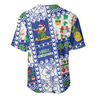 Northern Mariana Islands Christmas Baseball Jersey Festive Beach Vibes - Polynesian Pride
