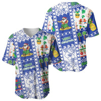 Northern Mariana Islands Christmas Baseball Jersey Festive Beach Vibes - Polynesian Pride