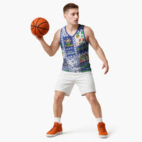 Northern Mariana Islands Christmas Basketball Jersey Festive Beach Vibes - Polynesian Pride