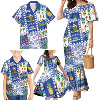 Northern Mariana Islands Christmas Family Matching Mermaid Dress and Hawaiian Shirt Festive Beach Vibes LT05 - Polynesian Pride