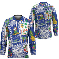 Northern Mariana Islands Christmas Hockey Jersey Festive Beach Vibes - Polynesian Pride