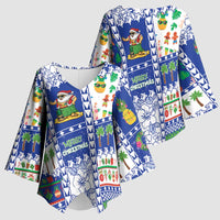 Northern Mariana Islands Christmas Kimono Sleeve Blouse Festive Beach Vibes LT05 - Polynesian Pride