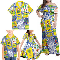 New Caledonia Christmas Family Matching Off Shoulder Maxi Dress and Hawaiian Shirt Festive Beach Vibes LT05 - Polynesian Pride