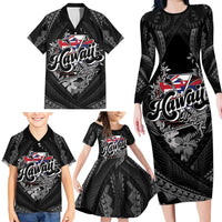 Hawaii November 28th Family Matching Long Sleeve Bodycon Dress and Hawaiian Shirt Kanaka Maoli Tribal Pattern LT05 - Polynesian Pride