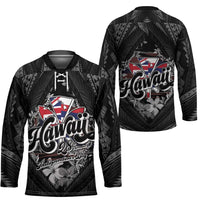 Hawaii November 28th Hockey Jersey Kanaka Maoli Tribal Pattern - Polynesian Pride