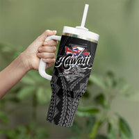 Hawaii November 28th Tumbler With Handle Kanaka Maoli Tribal Pattern - Polynesian Pride