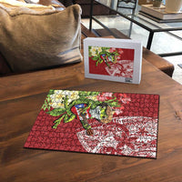 Puerto Rico Coqui Frog Puzzle Tropical Flowers Polynesian Style LT05 - Polynesian Pride