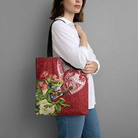 Puerto Rico Coqui Frog Tote Bag Tropical Flowers Polynesian Style LT05 - Polynesian Pride