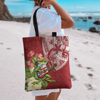 Puerto Rico Coqui Frog Tote Bag Tropical Flowers Polynesian Style LT05 - Polynesian Pride
