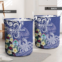 Hafa Adai Guam Laundry Basket Latte Stone With Coconut Crab