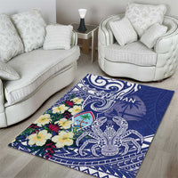 Hafa Adai Guam Area Rug Latte Stone With Coconut Crab
