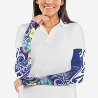 Personalised Hafa Adai Guam Arm Sleeves Latte Stone With Coconut Crab