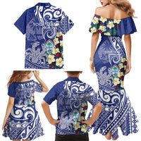 Personalised Hafa Adai Guam Family Matching Mermaid Dress and Hawaiian Shirt Latte Stone With Coconut Crab LT05 - Polynesian Pride