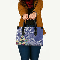Hafa Adai Guam Leather Bag Latte Stone With Coconut Crab