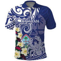 Personalised Hafa Adai Guam Polo Shirt Latte Stone With Coconut Crab