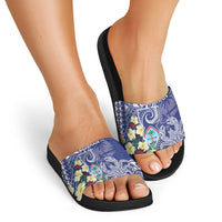 Hafa Adai Guam Slide Sandals Latte Stone With Coconut Crab