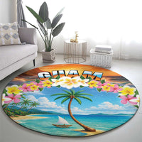 Guam Round Carpet Eternal Summer Sunset Beach