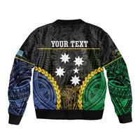 Personalised South Sea Islanders And Fiji Bomber Jacket Kanakas Fijian Tapa Pattern