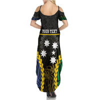 Personalised South Sea Islanders And Fiji Family Matching Summer Maxi Dress and Hawaiian Shirt Kanakas Fijian Tapa Pattern LT05 - Polynesian Pride
