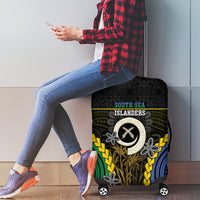 South Sea Islanders And Vanuatu Luggage Cover Kanakas Sand Drawing Pattern