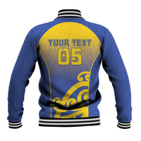 Custom James Cook High School Baseball Jacket Maori Koru Pattern