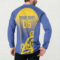 Custom James Cook High School Button Sweatshirt Maori Koru Pattern