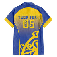 Custom James Cook High School Family Matching Short Sleeve Bodycon Dress and Hawaiian Shirt Maori Koru Pattern