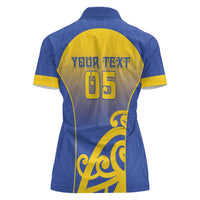 Custom James Cook High School Women Polo Shirt Maori Koru Pattern