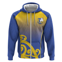 Custom James Cook High School Zip Hoodie Maori Koru Pattern