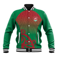 Custom Onehunga High School Baseball Jacket Maori Koru Pattern